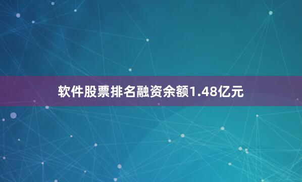 软件股票排名融资余额1.48亿元